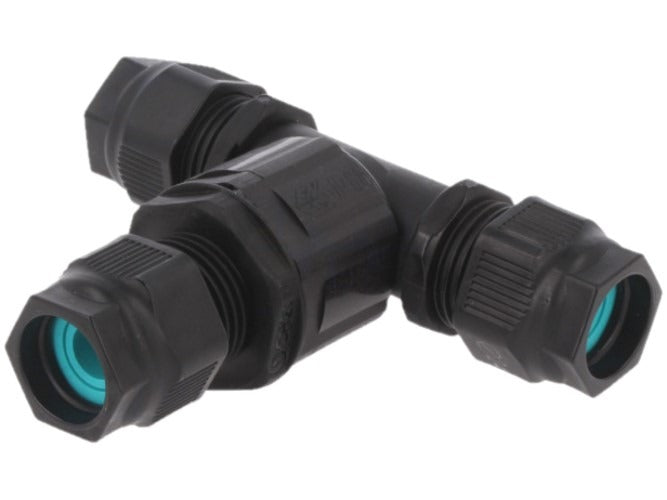 Waterdichte kabelverbinder - T splitter - Premium - schroefdraad bevestiging - IP69K connector Waterdichte kabelverbinder - T splitter - Premium - schroefdraad bevestiging - IP69K connector